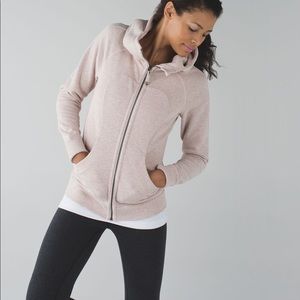 Lululemon Pink Mist Full Zip Scuba Hoodie Jacket Size 2